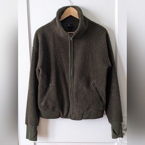 All in motion Army green Sherpa fall jacket size M